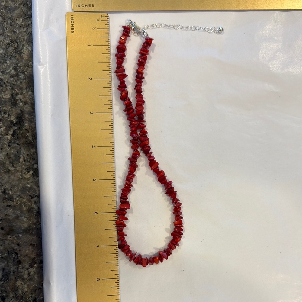 Elegant Red Beaded Necklace